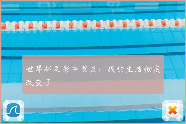 世界杯足彩中奖后,我的生活彻底改变了